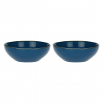 Set of 2 Concerto Blu Avio Salad Bowls - Navy Blue, 26 cm