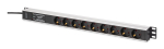 Digitus DN-95438 power distribution unit (PDU) 9 AC outlet(s) 1U Black, Silver