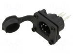 Connector: XLR | socket | male | AXS | 7.5A | 133V | PIN: 5 | IP65 | straight