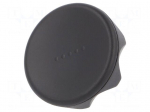 Knob | &Oslash;: 56mm | Ext.thread: M8 | 20mm | technopolymer (PA) | Cap: black