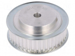 Belt pulley | AT5 | W: 16mm | whell width: 27mm | &Oslash;: 56.05mm | aluminium