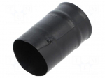 Heat shrink boot | glueless,straight | L: 80mm | black | elastomer