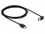 Cable | USB 2.0 | gold-plated | 2m | black | 24AWG,28AWG | 480Mbps