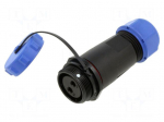 Connector: circular | plug | female | PIN: 2 | IP68 | SP21 | 7&divide;12mm | 30A