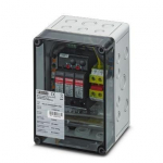 Surge protective device box for 1 MPPT / Phoenix-Contact / 1000DC / 1MPP-SPD-S / box 1 MPPT / 1182566 / Surge protective device type T1/T2 in sealed (IP65) housing with feed-throughs (glands)