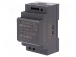 Power supply: DC/DC | 60W | 5VDC | 12A | 18&divide;75VDC | Mounting: DIN | 216g