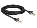 Patch cord | F/UTP | RJ50 plug,both sides | 3m | PVC | black | 26AWG