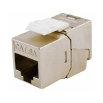 Equip Keystone Jack varjestatud Cat6A LSA &otilde;huke wzf.8tk silver