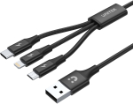 Unitek przew&oacute;d ładujący USB 3 w 1 czarny