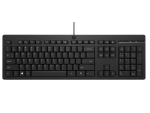 Computer keyboard hewlett packard  HP 125 G2 USB Wired Keyboard  Sanitizable  Copilot Key - Black - US ENG (BULK of 12 pcs)