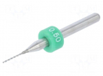 Drill bit | PCB | &Oslash;: 0.5mm | carbon steel | 1/8" (3,175mm)