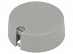 Knob | with pointer | plastic | &Oslash;shaft: 6.35mm | &Oslash;40x16mm | grey