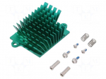 Heatsink: extruded | grilled | BGA | green | L: 41mm | W: 45mm | H: 15mm