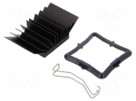 Heatsink: extruded | grilled | BGA | black | L: 31mm | W: 31mm | H: 14.5mm