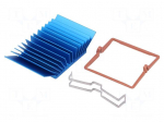 Heatsink: extruded | grilled | BGA | blue | L: 37.5mm | W: 37.5mm | 2.8&deg;C/W