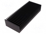 Heatsink: extruded | grilled | black | L: 100mm | W: 250mm | H: 50mm