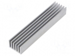 Heatsink: extruded | grilled | aluminium | L: 100mm | W: 21mm | H: 14mm
