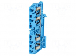 Splice terminal: rail | 2.5mm2 | ways: 1 | terminals: 4 | blue | wemid