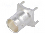 Socket | BNC | female | straight | 50&Omega; | THT | on PCBs | teflon