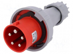Connector: AC supply 3-phase | plug | male | 63A | 400VAC | IEC 60309