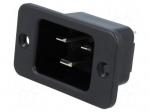 Connector: AC supply | socket | male | 16A | 250VAC | IEC 60320 | C20 (I)