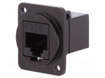 Coupler | FT | Cat: 5e | Layout: 8p8c | RJ45 socket,both sides | 19x24mm