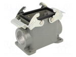 Enclosure: for HDC connectors | size 10B | with double latch | high
