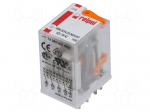 Relay: electromagnetic | 4PDT | Ucoil: 24VAC | 6A/250VAC | 6A/24VDC