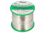 Soldering wire | Sn99Ag0,3Cu0,7 | 380um | 250g | lead free | 216&divide;227&deg;C