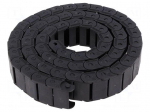 Cable chain | Series: Light | Bend.rad: 30mm | L: 1003mm | Colour: black
