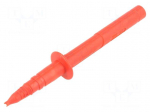 Test probe | 32A | red | Socket size: 4mm | Plating: nickel plated