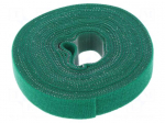 Velcro tie | L: 4m | W: 16mm | green | Package: reel