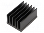 Heatsink: extruded | grilled | black | L: 50mm | W: 36.8mm | H: 25mm