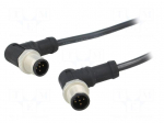 Cable: for sensors/automation | PIN: 5 | M12-M12 | 1m | plug | plug | 60V