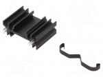 Heatsink: extruded | H | TO202,TO218,TO220,TOP3 | black | L: 25mm