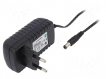Power supply: switched-mode | volatage source | 12VDC | 1.5A | 18W