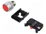 Switch: push-button | Stabl.pos: 1 | NC | 22mm | red | IP65 | Pos: 2 | &Oslash;22mm