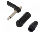 Connector: Jack 6,3mm | plug | male | mono | ways: 2 | angled 90&deg; | black