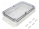 Enclosure: multipurpose | X: 140mm | Y: 210mm | Z: 45mm | ZP | light grey