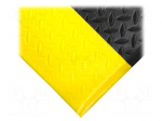 Anti fatigue mat | Width: 0.6m | L: 0.9m | foam,PVC | black | Thk: 9.5mm