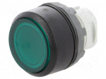 Switch: push-button | 22mm | Stabl.pos: 2 | green | MLB-1 | IP66 | flat