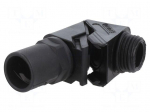 90&deg; angled connector | Thread: metric,outside | polyamide | black