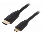 Cable | HDMI plug,mini HDMI plug | PVC | HDMI 2.0 | 1.5m | black