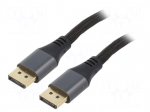 Cable | DisplayPort plug,both sides | textile | DisplayPort 1.4