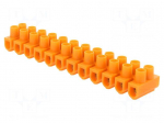 Connector: terminal block | 57A | unflamed | screw terminal | orange