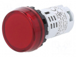 Control lamp | 22mm | YW | Illumin: LED | &Oslash;22.5mm | IP65 | 24VAC | red