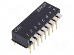 Switch: DIP-SWITCH | Poles number: 8 | 0.1A/5VDC | Pos: 2 | THT | 100M&Omega;