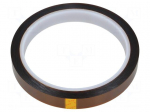 Tape: high temperature resistant | Thk: 0.07mm | 50% | amber | W: 12mm