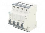 Circuit breaker | 230/400VAC | Inom: 4A | Poles: 4 | Charact: C | 6kA