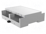 Enclosure: for DIN rail mounting | Y: 90mm | X: 106.2mm | Z: 32mm | grey